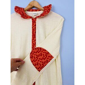 Vintage Dutchess Individually Yours 1970s Long Sleeve Thermal Nightgown Size S